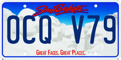SD license plate 0CQV79