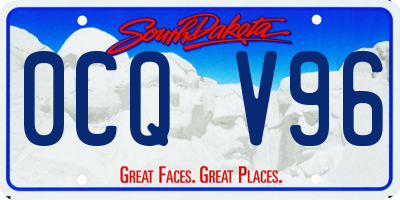 SD license plate 0CQV96