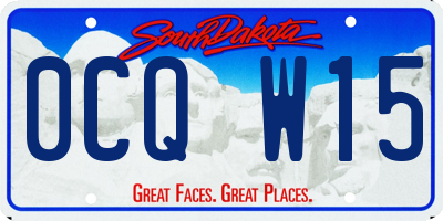 SD license plate 0CQW15