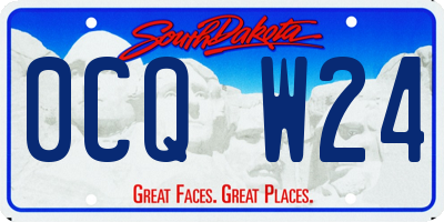 SD license plate 0CQW24