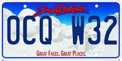 SD license plate 0CQW32