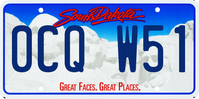 SD license plate 0CQW51