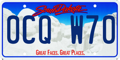 SD license plate 0CQW70