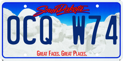 SD license plate 0CQW74