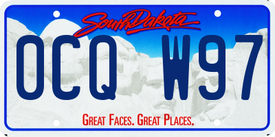 SD license plate 0CQW97