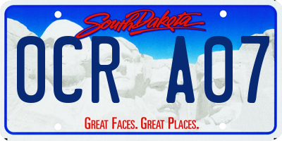 SD license plate 0CRA07
