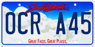 SD license plate 0CRA45