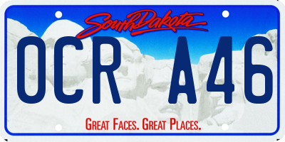 SD license plate 0CRA46