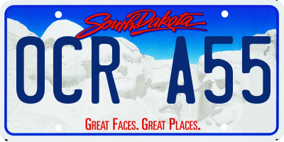 SD license plate 0CRA55