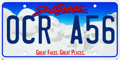 SD license plate 0CRA56