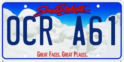 SD license plate 0CRA61