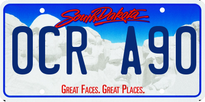 SD license plate 0CRA90