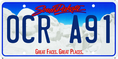 SD license plate 0CRA91