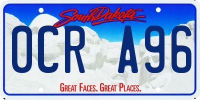 SD license plate 0CRA96