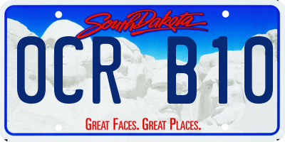 SD license plate 0CRB10