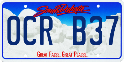 SD license plate 0CRB37