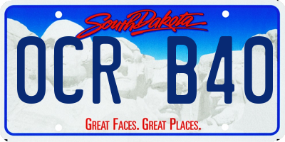 SD license plate 0CRB40