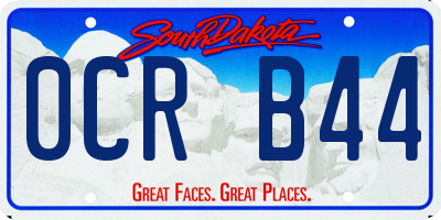 SD license plate 0CRB44