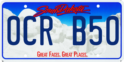SD license plate 0CRB50