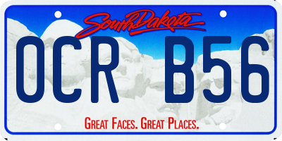 SD license plate 0CRB56