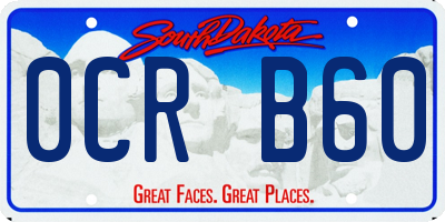SD license plate 0CRB60