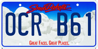 SD license plate 0CRB61