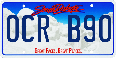SD license plate 0CRB90