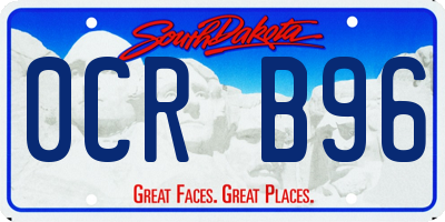 SD license plate 0CRB96