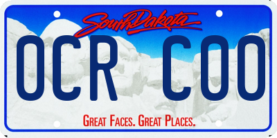 SD license plate 0CRC00