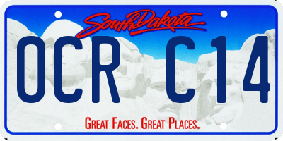 SD license plate 0CRC14