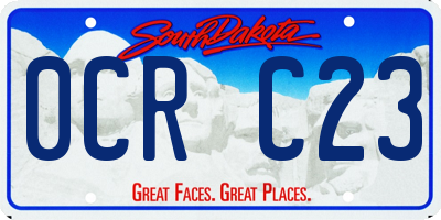 SD license plate 0CRC23