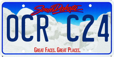 SD license plate 0CRC24
