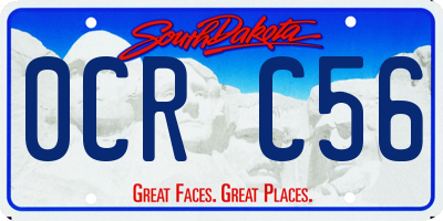SD license plate 0CRC56