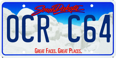 SD license plate 0CRC64