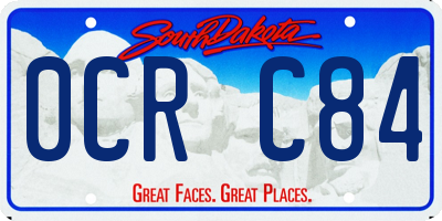SD license plate 0CRC84