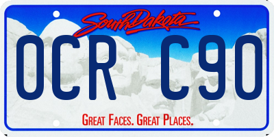 SD license plate 0CRC90