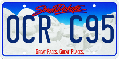 SD license plate 0CRC95