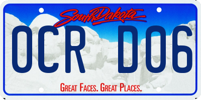 SD license plate 0CRD06