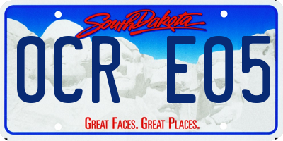 SD license plate 0CRE05