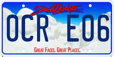 SD license plate 0CRE06