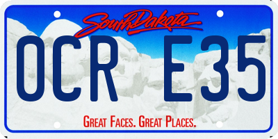 SD license plate 0CRE35