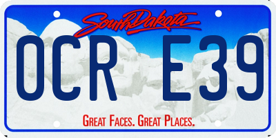 SD license plate 0CRE39