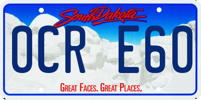 SD license plate 0CRE60