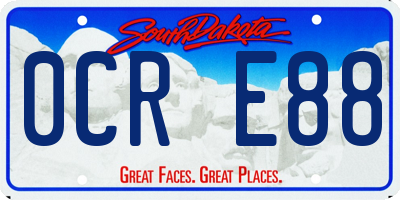 SD license plate 0CRE88
