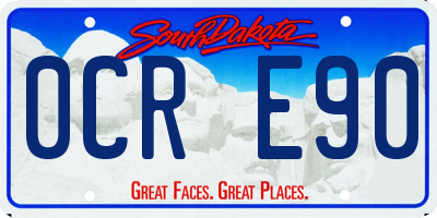 SD license plate 0CRE90