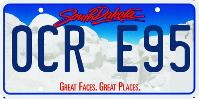 SD license plate 0CRE95