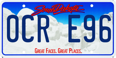 SD license plate 0CRE96