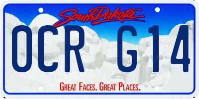 SD license plate 0CRG14