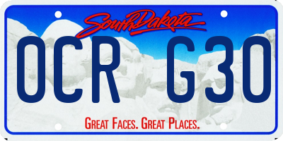 SD license plate 0CRG30