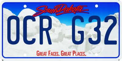 SD license plate 0CRG32